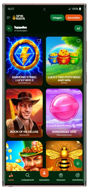 Overzicht van de beste slots Spinmaya Casino populaire topspellen